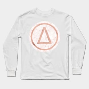 Rose Gold Marble Delta Long Sleeve T-Shirt